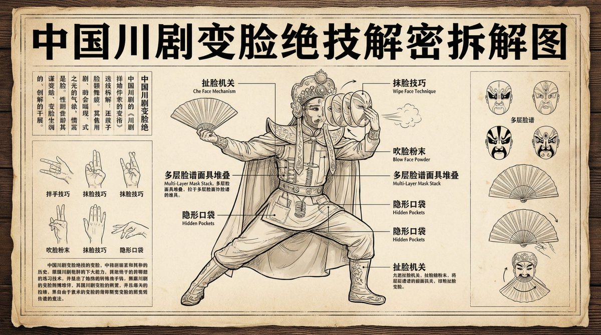 Sichuan Opera Face-Changing Breakdown Diagram