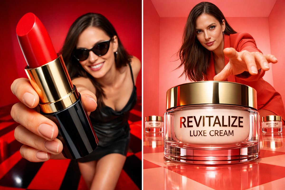 Stunning Red Studio Wide Angle Beauty