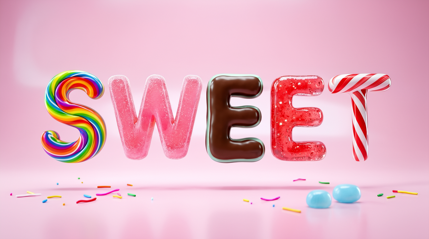 Candy Letter SWEET Fantasy Render