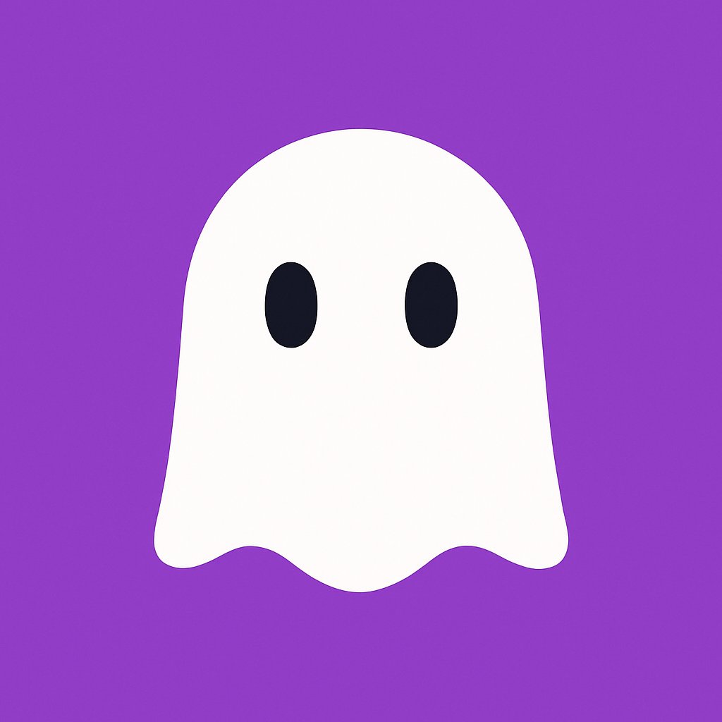Cute Cartoon Ghost Is the Absolute Main Subject of the Picture
